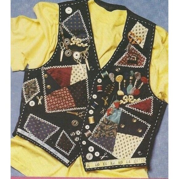 McCalls Creates Vested Interests 1992 Fast and Fancy Applique Full Size Pattern - Picture 3 of 7